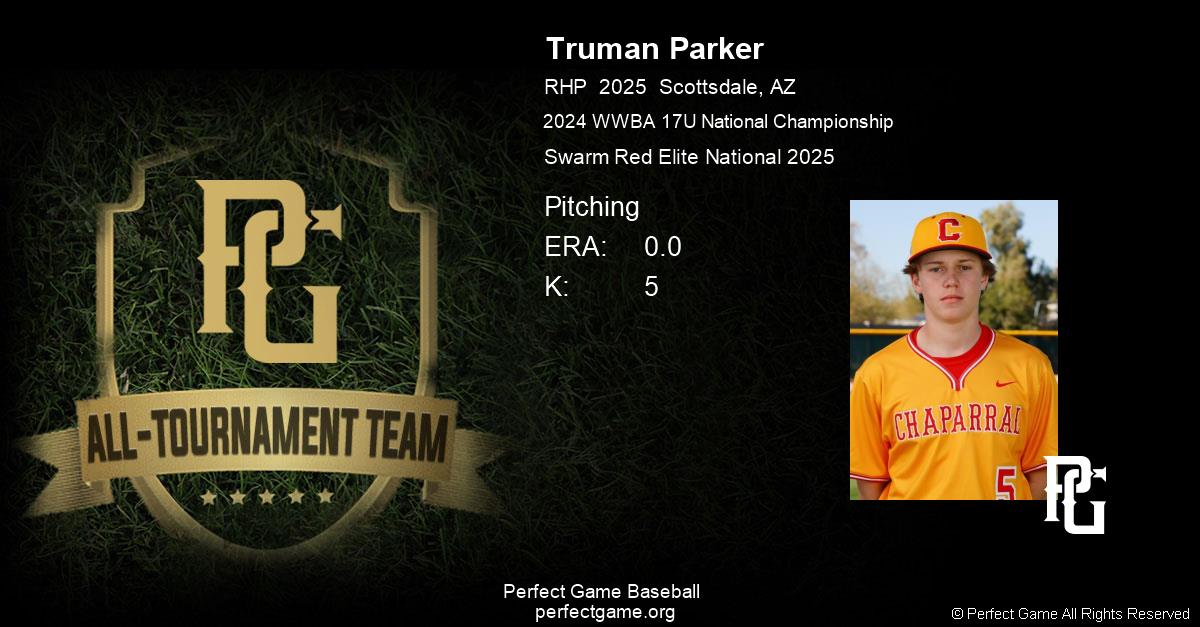 Truman Parker (@trumanparker00) on Twitter photo Made the All-Tournament team for the PG National Championship in Georgia earlier this month! Thanks to my <a href="/swarmredelite/">Swarm Red Elite</a> teammates for the awesome D behind me. Made the All-Tournament team for the PG National Championship in Georgia earlier this month! Thanks to my <a href="/swarmredelite/">Swarm Red Elite</a> teammates for the awesome D behind me.