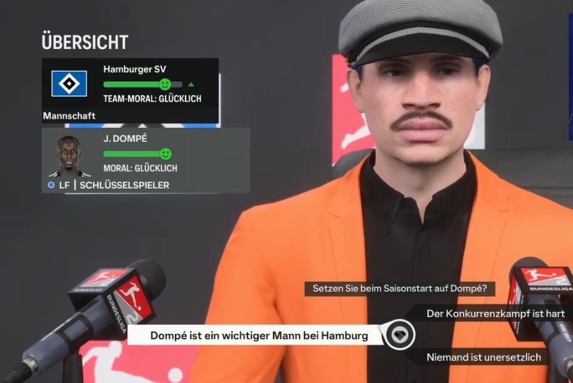 Rammel sieht Dompe als wichtigen Spieler. Er will endlich mit dem Hamburger Sport Verein aufsteigen #rammelhsv