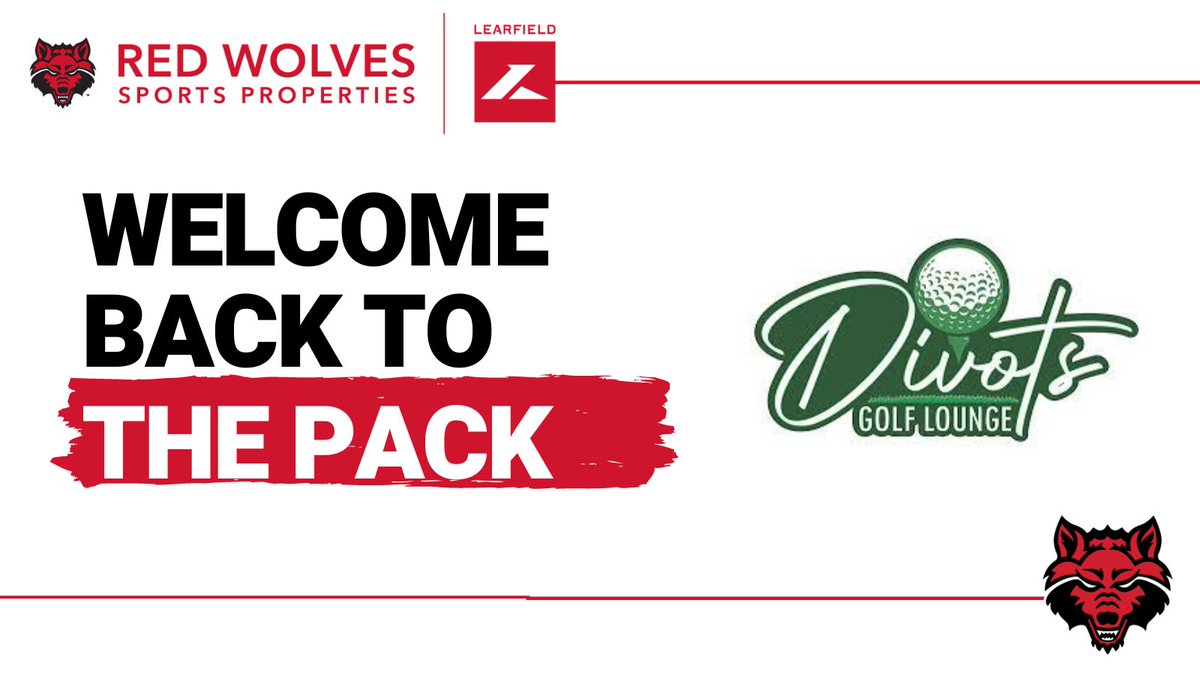 RedWolves_SP's tweet image. Let&apos;s tee off! 🏌 Welcome back to the Pack @DivotsGolf870 and thank you for your continued support of Arkansas State Athletics. #WolvesUp