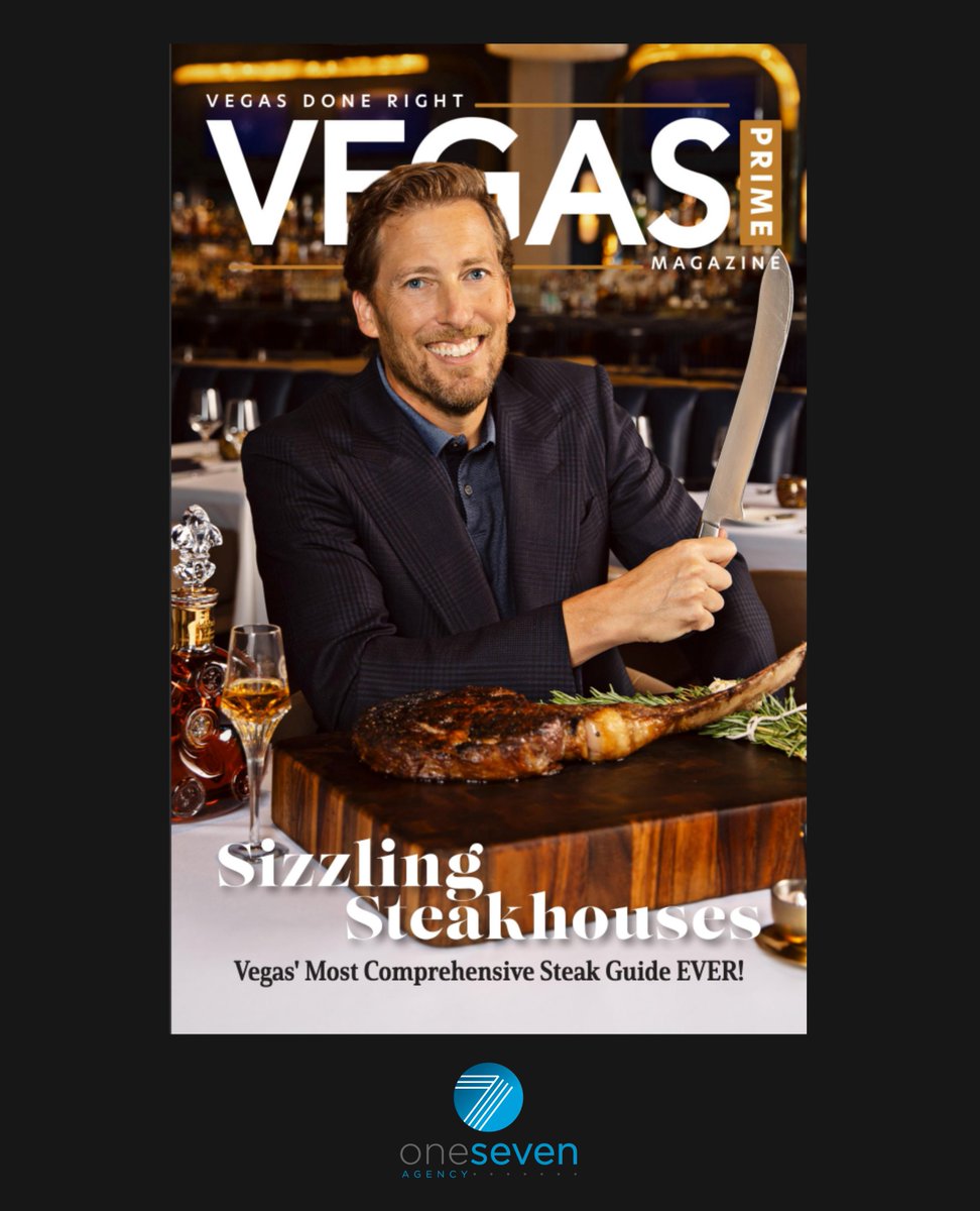 OneSevenAgency's tweet image. Excited to share this write-up #OneSevenAgency secured in Vegas Prime Magazine featuring our wonderful client, @levgrouplv's Jeffrey Fine and @HarloSteak. Harlo Steakhouse &amp;amp; Bar is an exclusive steakhouse and dining experience rooted in Vegas history and now open in #Summerlin.⁠