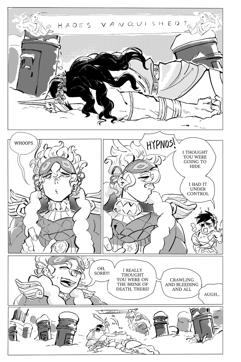 Reprieve / A lil Hades fancomic where Hypnos and Zagreus go to the surface 1/4