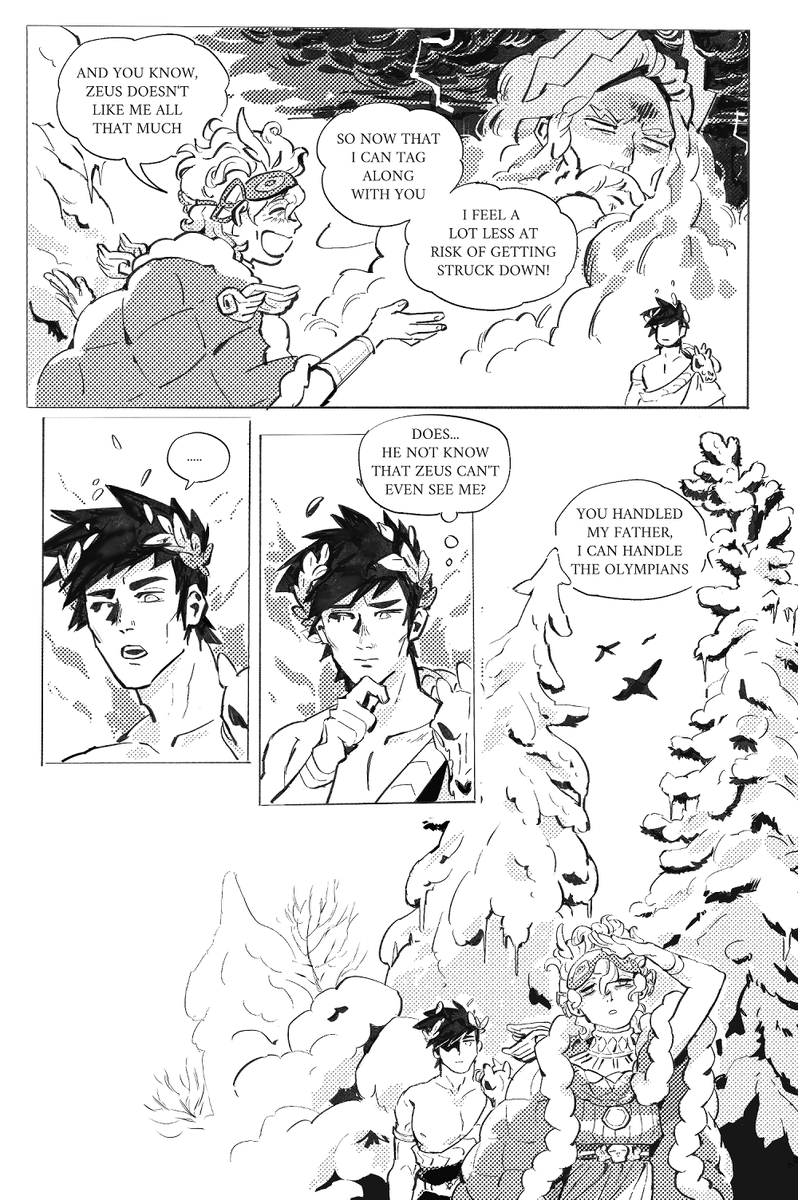 Reprieve / A lil Hades fancomic where Hypnos and Zagreus go to the surface 1/4