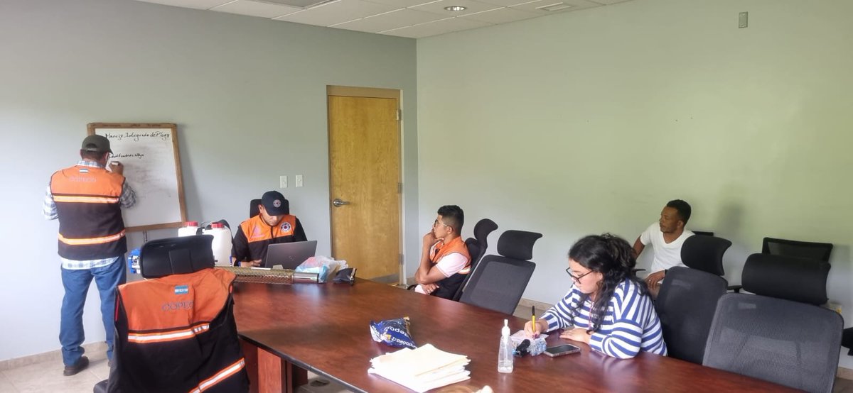 En Valle:

Técnicos de la Unidad de Vectores de #COPECO central, se trasladaron a la Regional de Valle, para capacitar al personal sobre el uso correcto de las máquinas termonebulizadoras para el combate al zancudo transmisor del #Dengue y sobre introduccion al manejo de plagas.