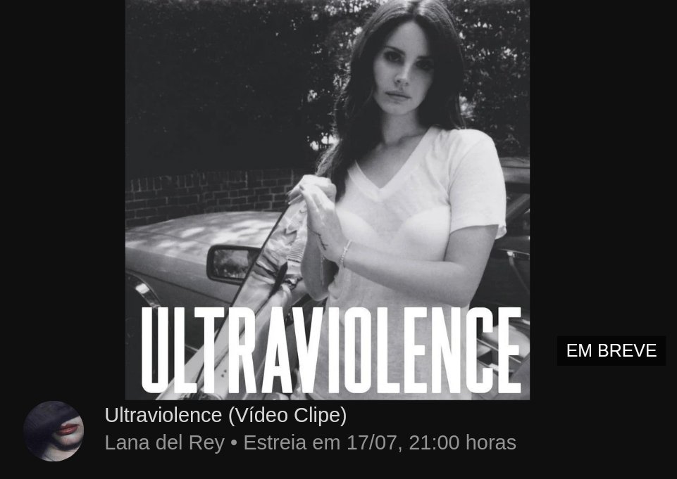 🖤| O vídeo clipe de “Ultraviolence” terá sua estréia em breve.