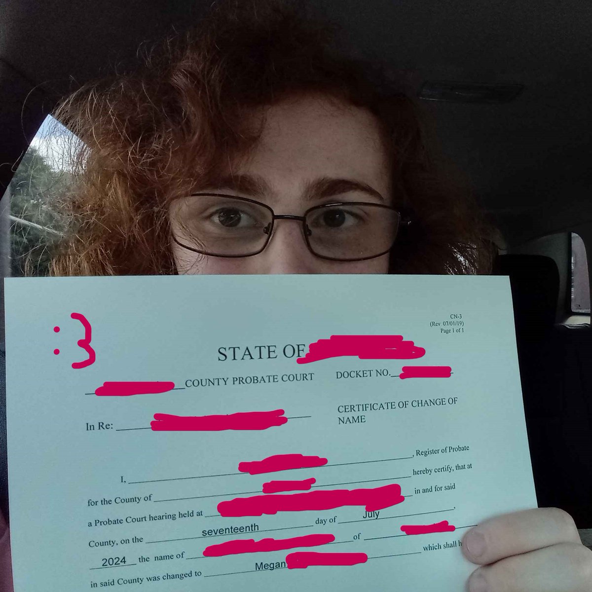 i have changed my legal name to megan :3