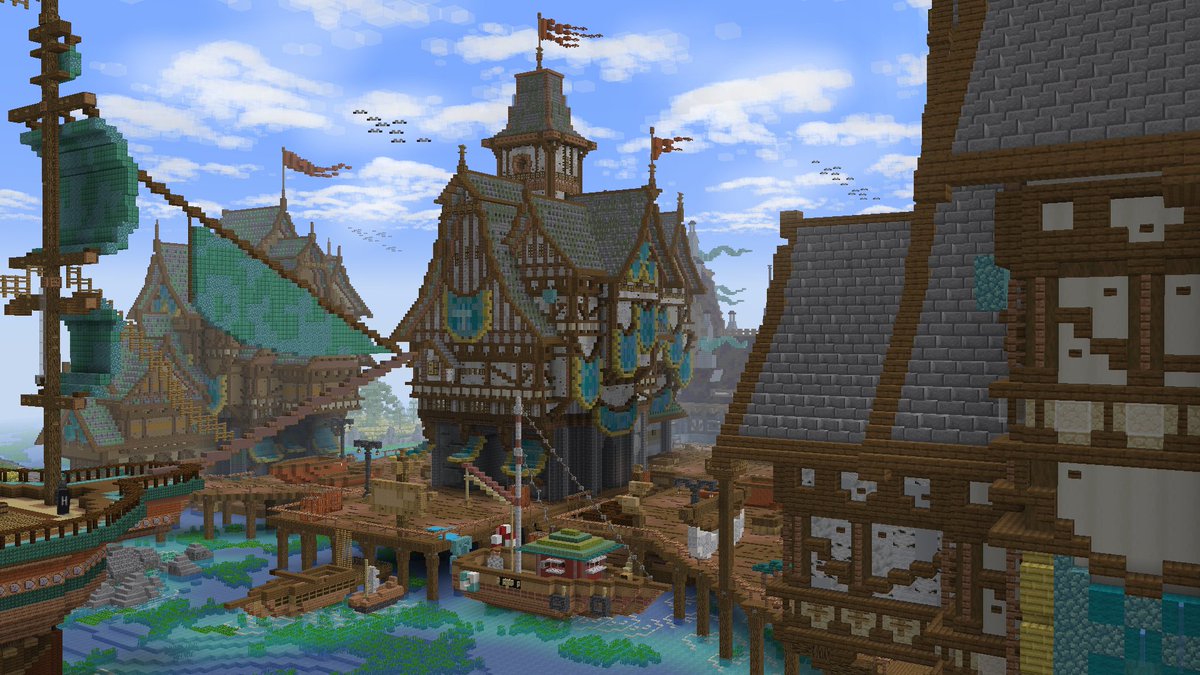 HugodeS8's tweet image. Guggy's harbour on a sunny day
#Minecraft #minecraft建築コミュ 
@BuildersRefuge