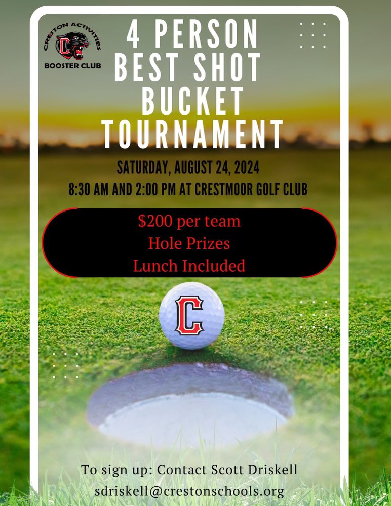 Make sure to get signed up for our annual golf tournament. It is always a fun event &amp; raises great money for our student athletes.
