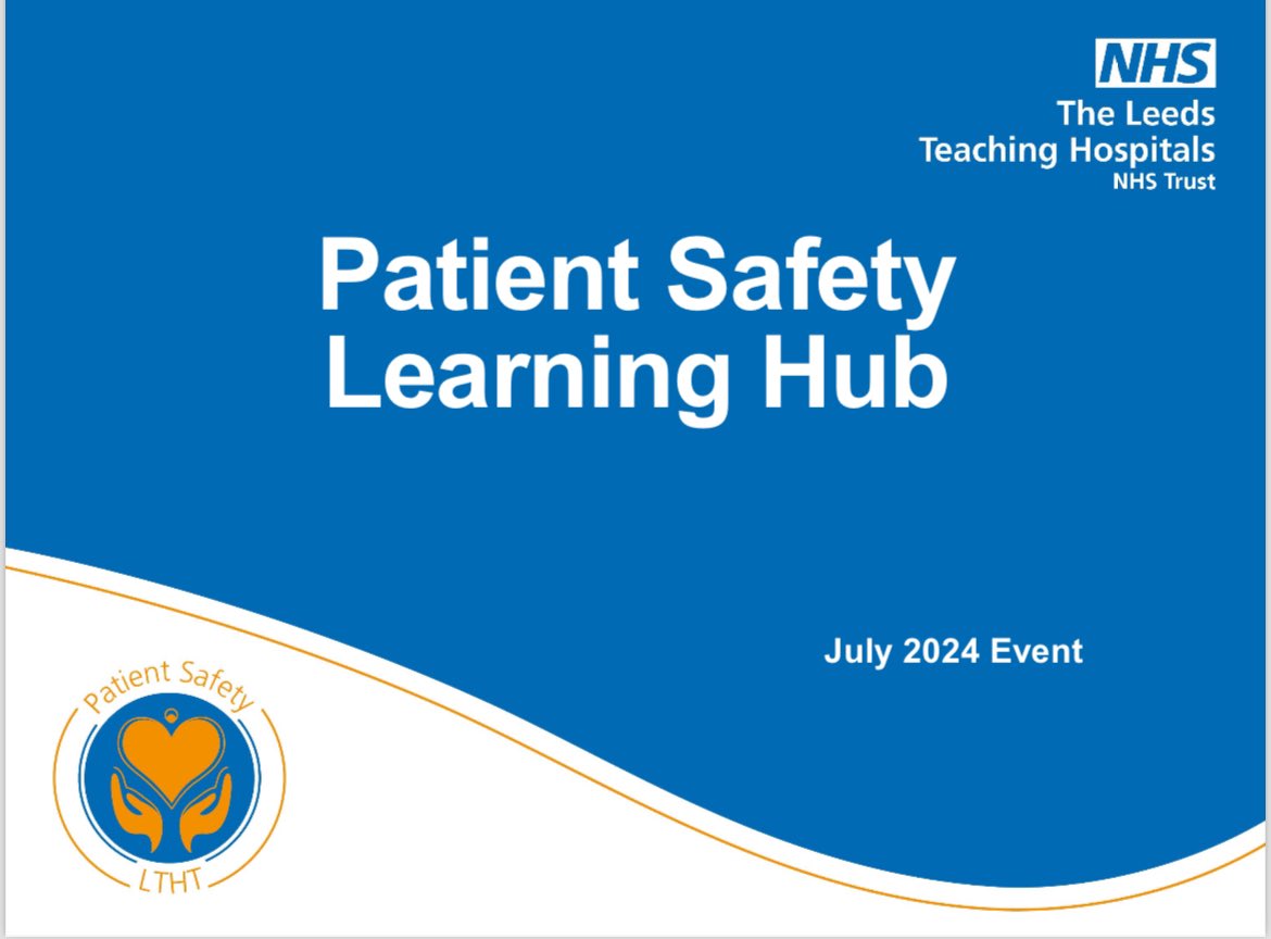 We are really looking forward to our first Patient Safety Learning Hub tomorrow and setting the foundations of our learning culture.