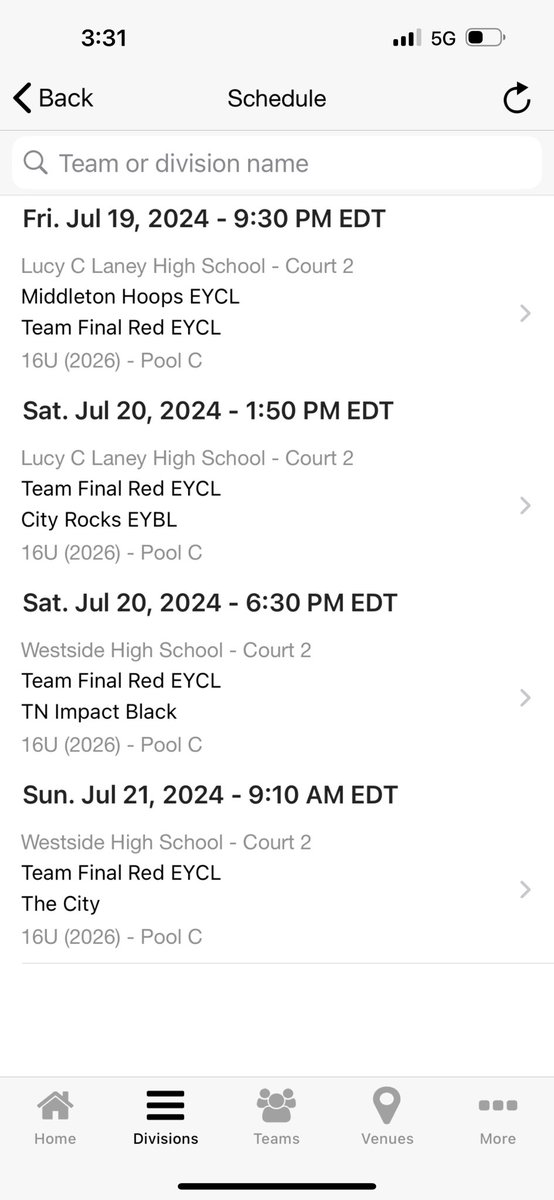 🚨Coaches Alert 🚨 Team Final Red will be invading Augusta this weekend  here is our complete High School Schedule, 15u, 16u, &amp; 17u