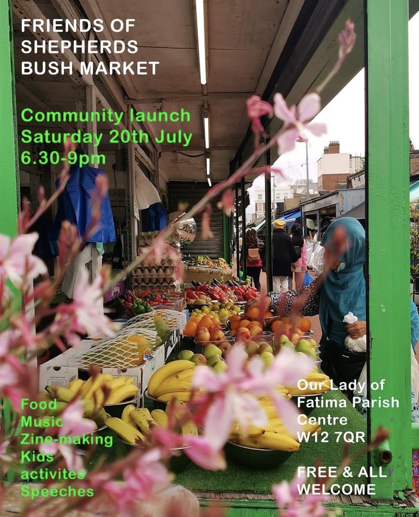 SaraSabriye's tweet photo. A community event launching the ‘Friends Of Shepherd’s Bush Market’ campaign. It will be an intergenerational space to learn, organise and resist gentrification! 

Date: 20th of July 2024
Time: 6:30pm - 9:00pm
Location: Our Lady Of Fatima Parish Centre

@savebushmarket https://t.co/lBoh0WcrzG