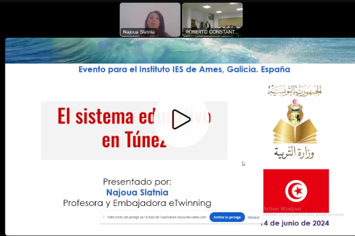 RobertoBarral4's tweet photo. @najoua_slatnia Gracias a tí  Najoua.
Ha sido un evento  excelente. Una joya. Mis alumnos han podido conocer de primera mano el funcionamiento del sistema educativo en Túnez. Incluso  una alumna   hizo un video leyendo  cantigas de amigo, jarchas y honró al poeta tunecino Aboul-Qacem Echebb. https://t.co/Z9PCm0WhdR