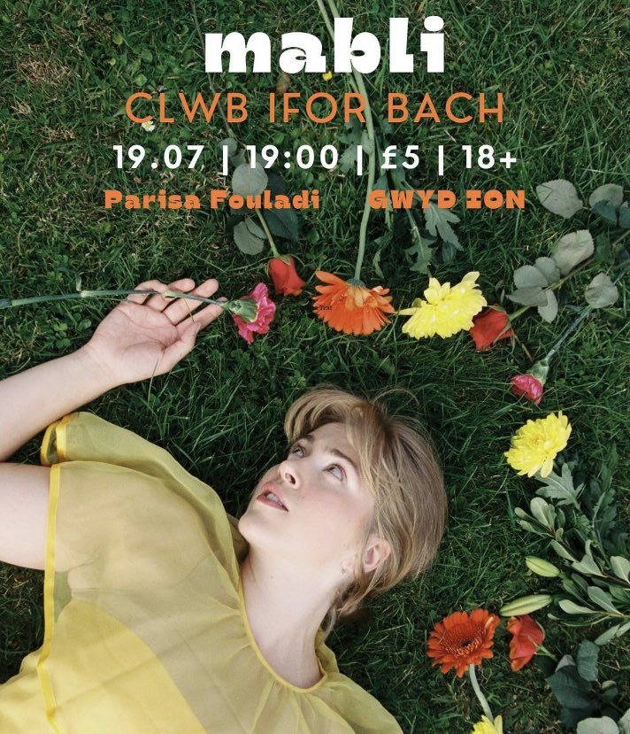 Parisa Fouladi پریسا (@parisafouladi) on Twitter photo 🌜THIS Friday | Nos Wener YMA🌛
Come down! | Dewch lawr!⚡️
Drysau | Doors 7pm
<a href="/ClwbIforBach/">Clwb Ifor Bach</a>
🎟️ ticketweb.uk/event/mabli-cl…
#gig #caerdydd #cardiff #music 🌜THIS Friday | Nos Wener YMA🌛
Come down! | Dewch lawr!⚡️
Drysau | Doors 7pm
<a href="/ClwbIforBach/">Clwb Ifor Bach</a>
🎟️ ticketweb.uk/event/mabli-cl…
#gig #caerdydd #cardiff #music