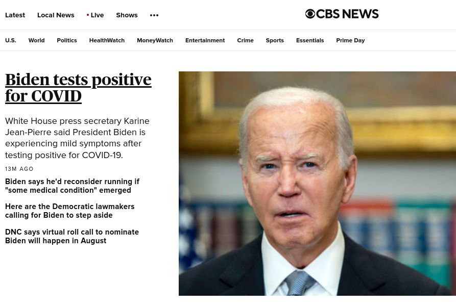 asj1arc's tweet photo. [ [ [  B R E A K I N G  ] ] ]

[[ HEALTH ALERT ]]

President Biden On Lockdown With C-19 💉

How will President Biden back out of the race?
That pesky booster that doesn't leave a trace?

Could it get serious &amp; complicate the matter?
Not for the DNC cause they needed the chatter. https://t.co/W6X1uUzxSV