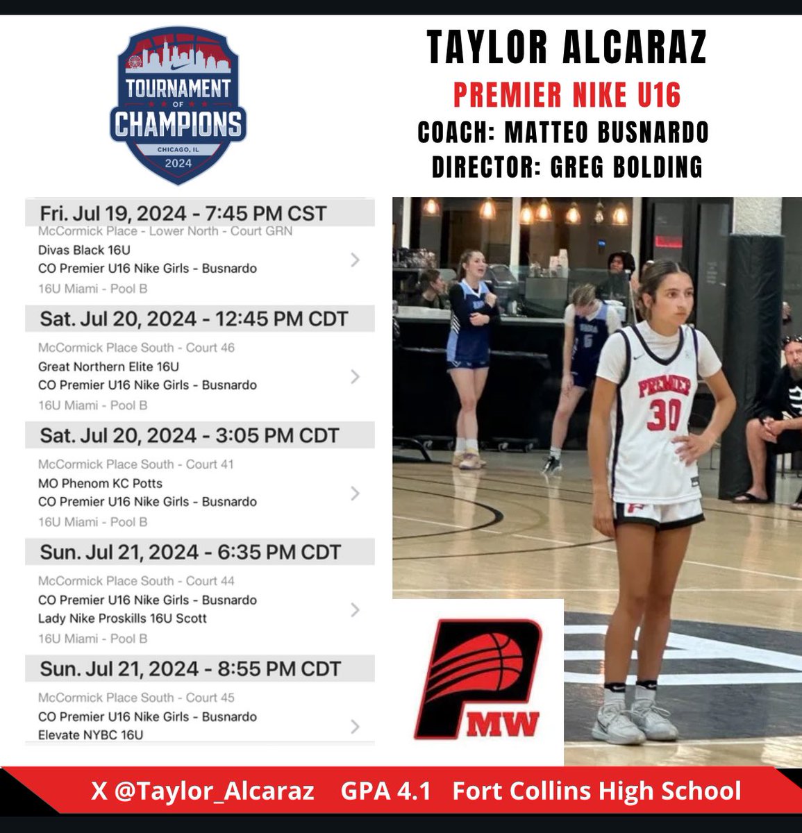 Taylor Alcaraz (@taylor_alcaraz) on Twitter photo Excited to play in Chicago! <a href="/ColoradoPremier/">Colorado Premier</a> <a href="/MatteoBusnardo/">Matteo</a> <a href="/LarryBusnardo/">Larry Busnardo 🇮🇹🇺🇸</a> <a href="/CBC_COBBClb/">CBC-Colorado Basketball Club</a> <a href="/FCHSGirlsbball/">FCHS Girls BBall</a> Excited to play in Chicago! <a href="/ColoradoPremier/">Colorado Premier</a> <a href="/MatteoBusnardo/">Matteo</a> <a href="/LarryBusnardo/">Larry Busnardo 🇮🇹🇺🇸</a> <a href="/CBC_COBBClb/">CBC-Colorado Basketball Club</a> <a href="/FCHSGirlsbball/">FCHS Girls BBall</a>