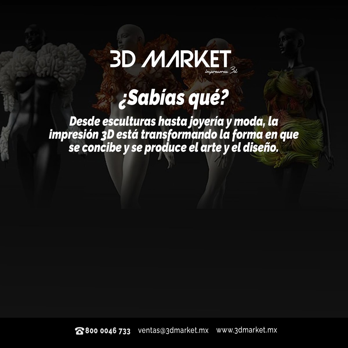 3DMarketMx's tweet image. La impresión 3D está llegando a nuestra forma de vivir 🤩

Contáctanos:
🌐 3dmarket.mx
📩ventas@3dmarket.mx
☎️Int. de la República: 800 0046 733
.
#impresion3d #moda3d #impresora3d #3dmarket #sabiasque #diseño #arte
