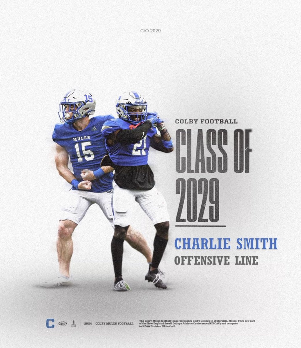 After a fantastic call with <a href="/BallCoachC/">Mark Clements</a> &amp; <a href="/_CoachKD/">Keith Davis</a>, I’m excited to have received an offer of support through admission from <a href="/Colby_Football/">Colby Football</a> !!! <a href="/NickSpause/">Coach Spause</a> <a href="/DABigGreenFB/">Deerfield Academy Football</a>