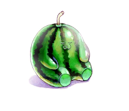 スイカ荒巻#荒巻スカルチノフ #イラスト #スイカ 