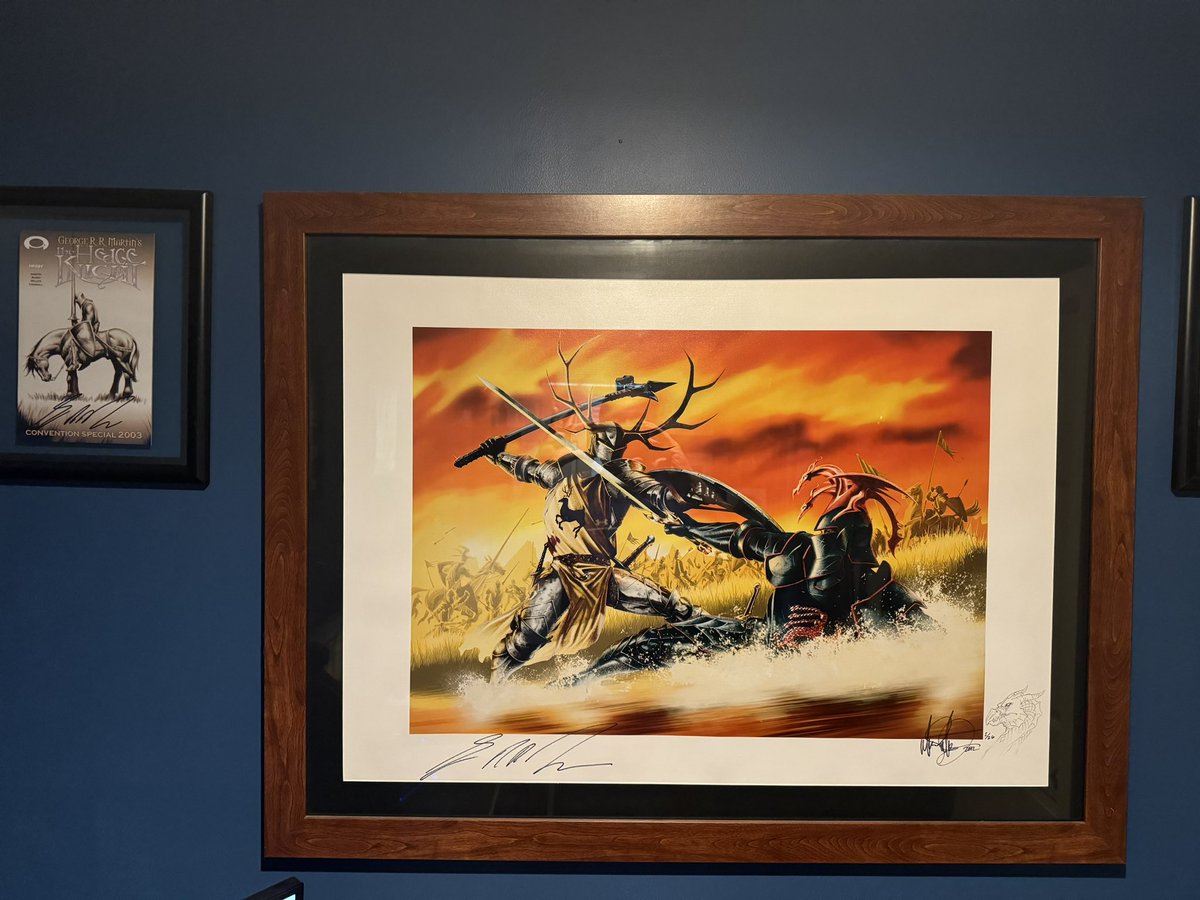 Angwysh's tweet photo. @westerosorg I wonder how much my giclee version is worth these days… https://t.co/wLar1b8OzB