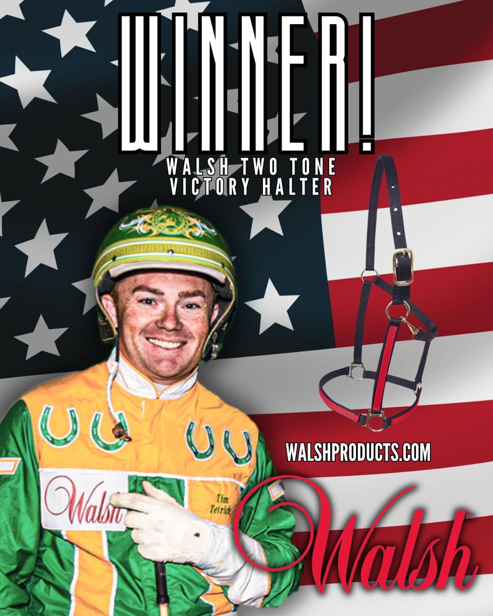 TR_Harness's tweet photo. Congrats, James Doucette!! π₯π§²
You've been randomly selected to receive a @WalshRacing Two-Tone Victory Halter!
#winwithwalsh πΊπΈ #tetrickracing #walshproducts #harnessracing https://t.co/iEDx8k2Q4E