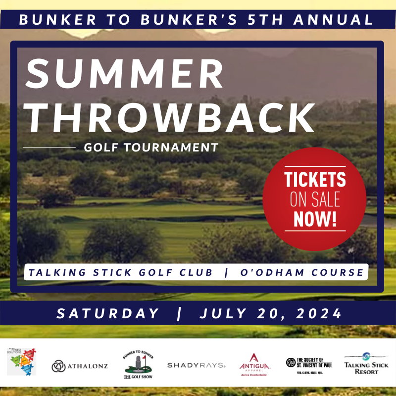 BunkerGolfAZ's tweet photo. Join us for our two-person scramble golf tournament on Saturday July 20, 2024, at Talking Stick Golf. Includes breakfast, prizes, bounce backs, more!

Open to the public and all skill levels welcome. Singles too! Register today at https://t.co/7T5DUhEcnQ.

#arizonagolf #azgolf https://t.co/RUPC4QNo3p