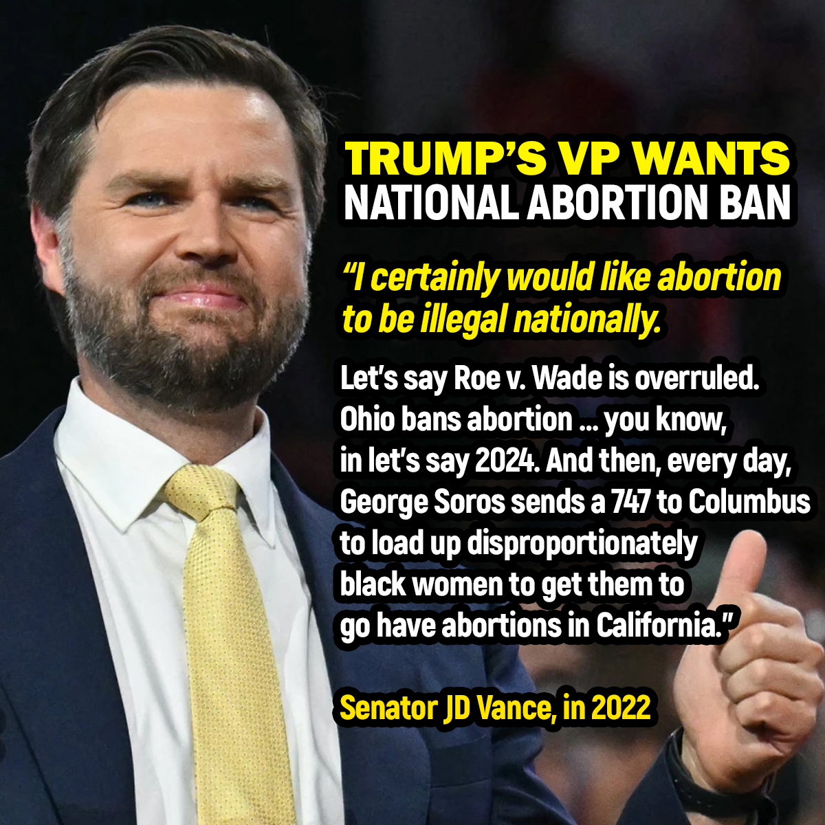 mmpadellan's tweet photo. ALERT: JD VANCE Wants a national abortion ban.
He is a Project 2025-approved stooge.

Make sure EVERYONE knows about the #Project2025WarOnWomen. https://t.co/KQ91OfFY1i