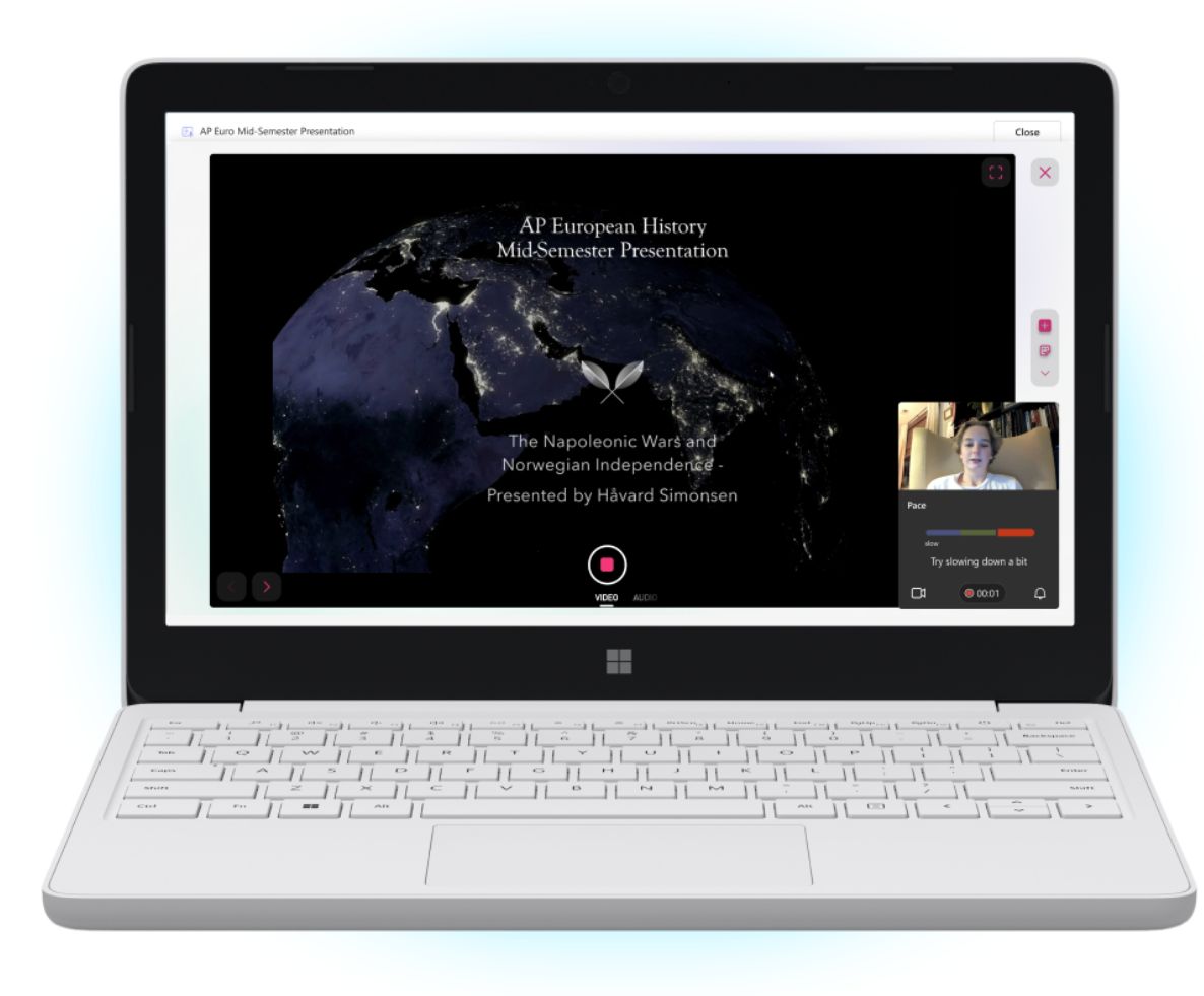 AlphaBalzer's tweet photo. #SpeakerProgress is now available in #MicrosoftTeams! As a reminder, Speaker Progress is our newest Learning Accelerator that helps support students in developing presentation and public speaking skills 🎈
Be sure to check it out in #Teams class assignments! 🗣️
#MicrosoftEdu https://t.co/1bMpoCqrOV
