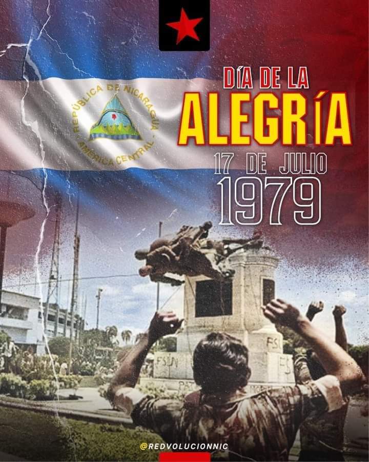 Un día como hoy 17 de julio de 1979, el dictador Anastasio Somoza Debayle abandonó #Nicaragua, las columnas guerrilleras del FSLN avanzaban liberando al pueblo hacia la victoria final de la Revolución Popular Sandinista. #4519LaPatriaLaRevolución