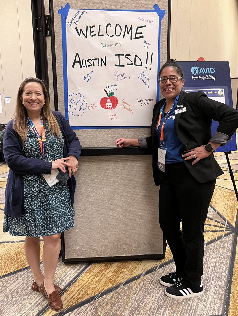When 10% of your educators @ AVID SI are <a href="/AVID4College/">AVID</a> alumni, you know site team time is extra special! 90 teachers from <a href="/AustinISD/">Austin ISD</a> are learning ways to insist on rigor, breakdown barriers, align the work, &amp; advocate 4 students AND 9 are former AVID students. Incredible!