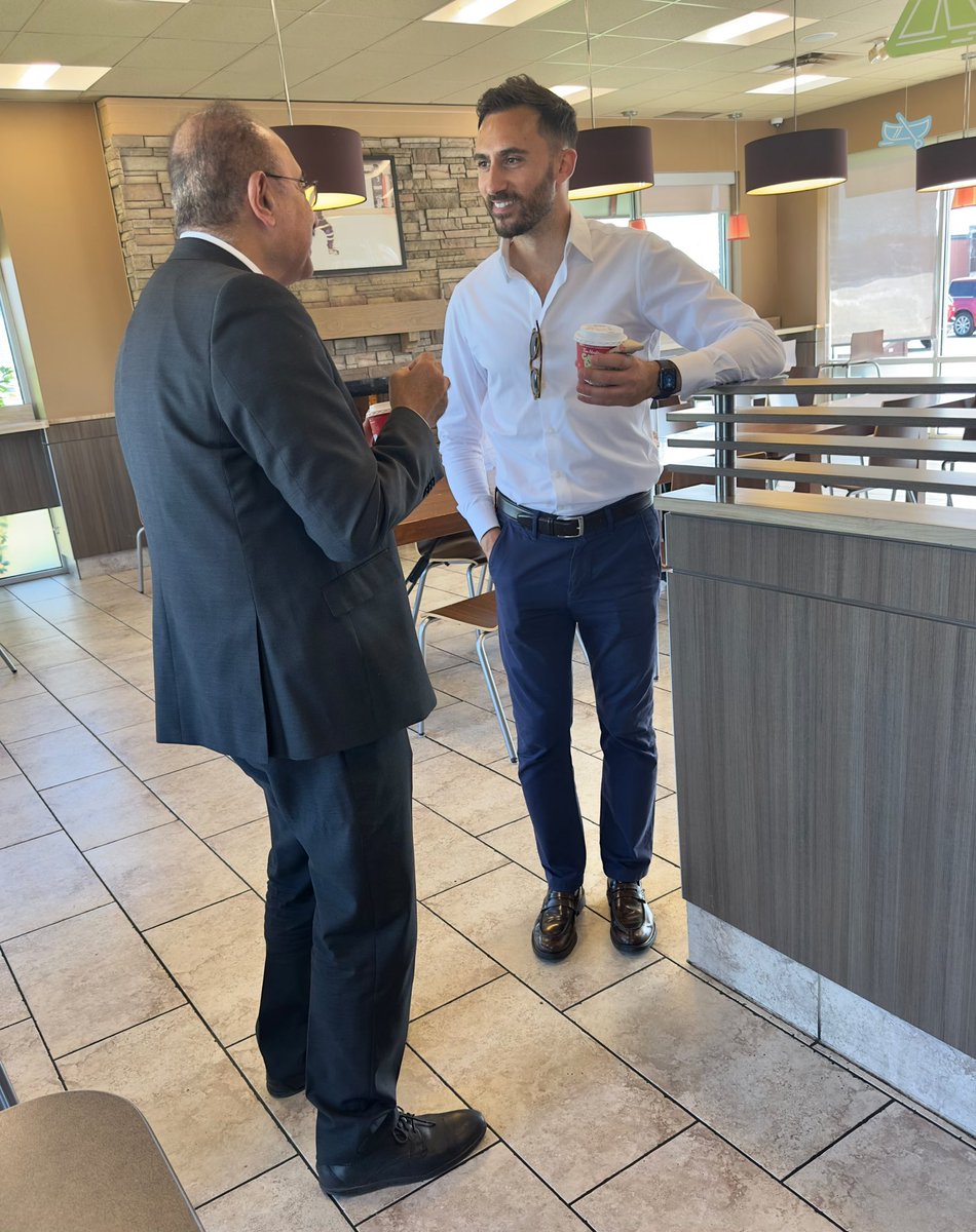 Sflecce's tweet photo. Always proud to support #TimsCampDay 🏕️

It was so nice to grab a coffee with @Charmomof5 &amp; @SherefSabawyPC in support of sending kids to camp, who otherwise would never get to experience it. 

Something we can all get behind. https://t.co/UTCqwPYGvA