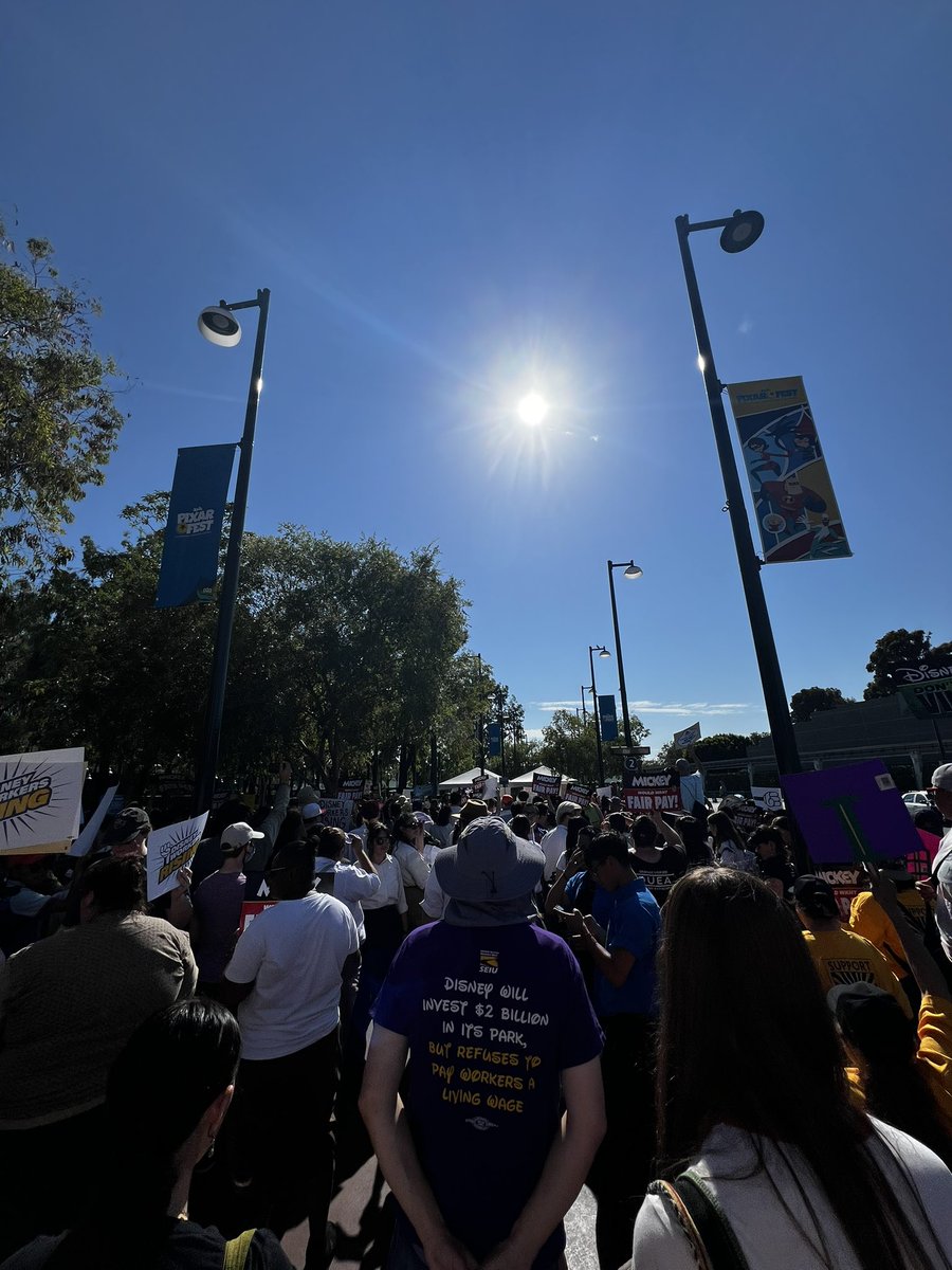 alirichthem's tweet photo. pov it’s disneyland’s birthday but you’re fighting for a fair wage #disneycastlife https://t.co/u5NgOUiCAn