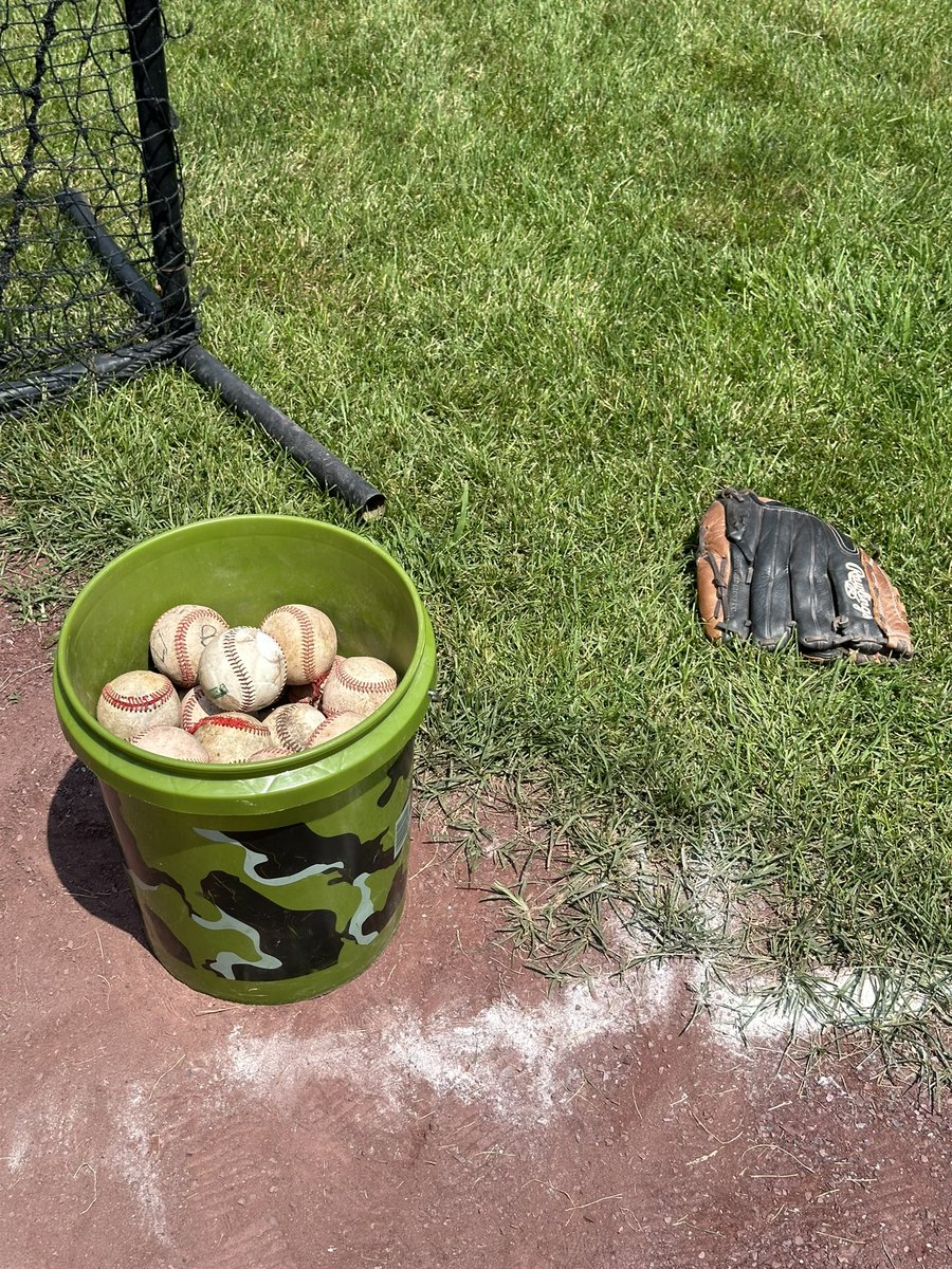 BowTiedYukon's tweet photo. We didn’t grow up with a lot of money. There was no way our parents were spending money on a bucket of baseballs when we were kids 

Grandpa never missed a game. He was a smoker and would often disappear into the woods to smoke in between innings. While he was in the woods he looked for lost foul balls. He would fill 5 gallon buckets and give them to his grandsons

He’s been gone for 5 years but this is one of his traditions that lives on that I passed down to my sons. Anytime we go to our local fields and hit BP or play an away game we check the surrounding woods and fields for lost balls 

We have buckets full of baseballs and we really don’t need anymore but when I’m digging through the brush pulling out a heavy wet baseball and I catch a wiff of a cigarette I remember what I’m really looking for