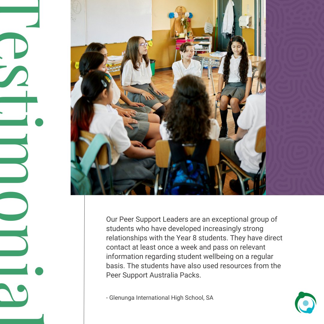 Teacher testimonial spotlight. 🔦

Hear from other educators on why the Peer Support Program has been a game-changer for their student wellbeing approach and helped boost their student wellbeing. 

Learn more here - peersupport.edu.au/what-is-peer-s… 

#PeerSupport #TeacherTestimonial