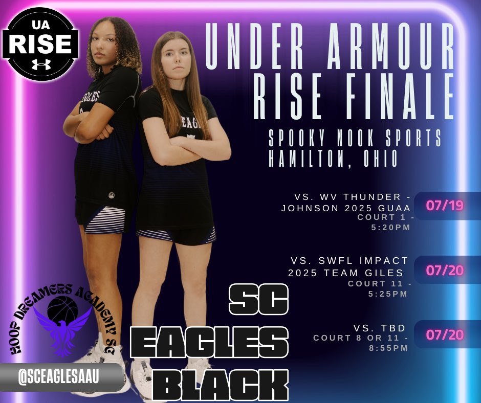 <a href="/SCEaglesAAU/">SC EAGLES AAU</a> Black squad is ready for the Under Armour Rise Finale in Spooky Nook this weekend!!! College Coaches come check us out!!