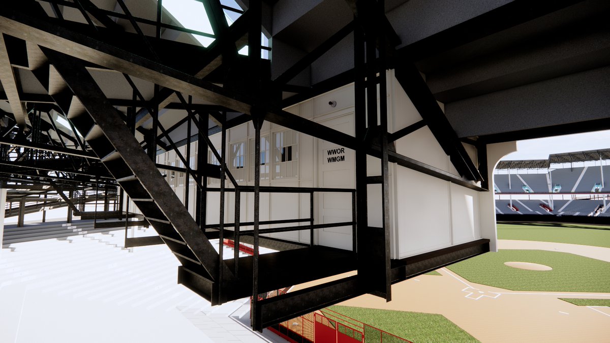 SportsBandbox's tweet photo. WWOR and WMGM brought you the all the #Dodgers action from their perch high in the press box behind home plate at virtual Ebbets Field.  #Brooklyn #EbbetsField #WWOR #WMGM https://t.co/WzbJhnvUdv