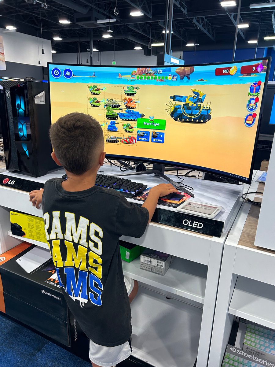 Planned to reward my 8 year old with a trip to Dave &amp; Buster's for acing his final spelling test. He chose Best Buy instead because the games are free.
Learning to spell, great… Learning to be frugal, priceless!