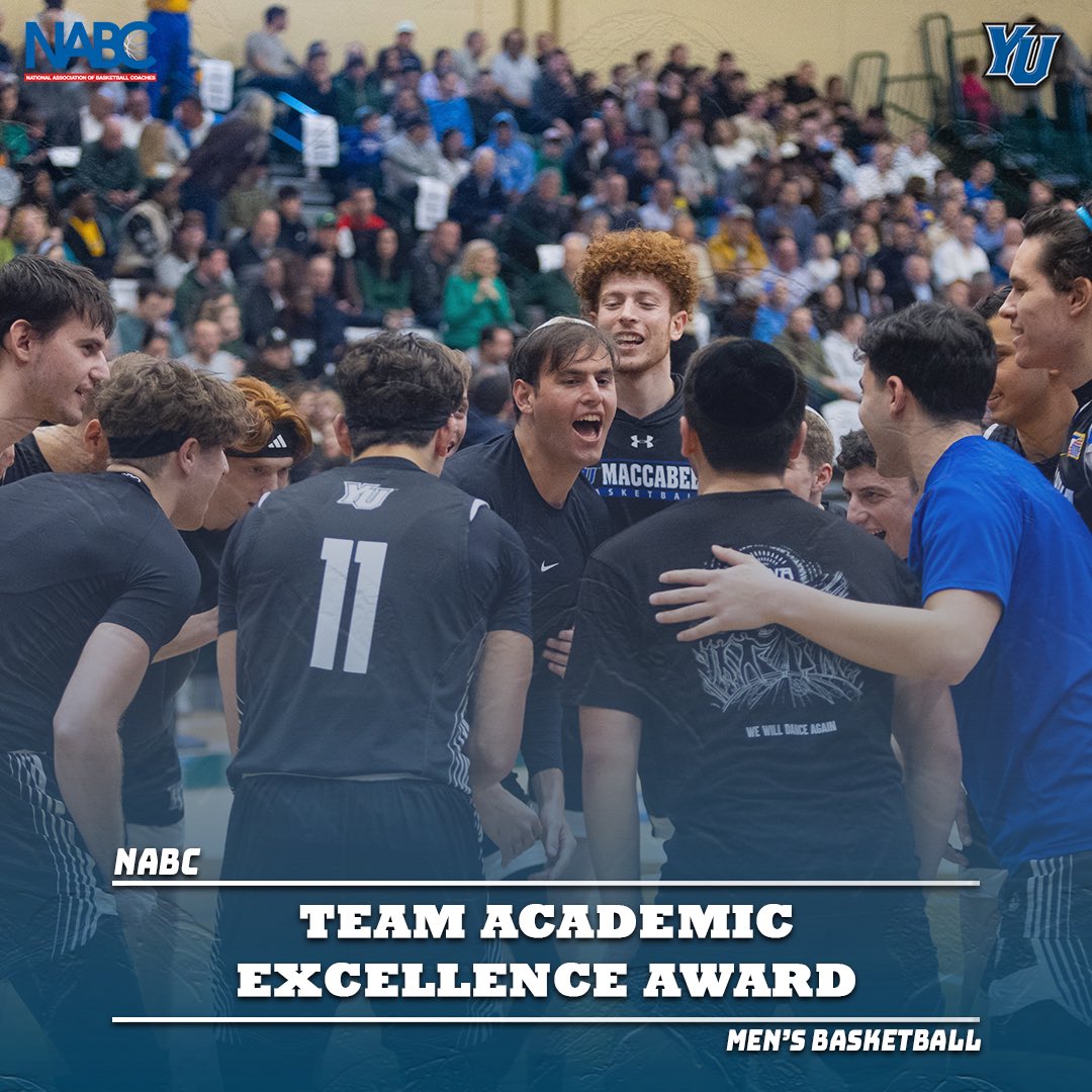 YUathletics's tweet photo. We got ourselves a pretty smart team 🤓
Men’s Basketball has been recognized with a 2023-24 NABC Team Academic Excellence Award!
#GoMacs #YUReady https://t.co/y9SPcnHoll