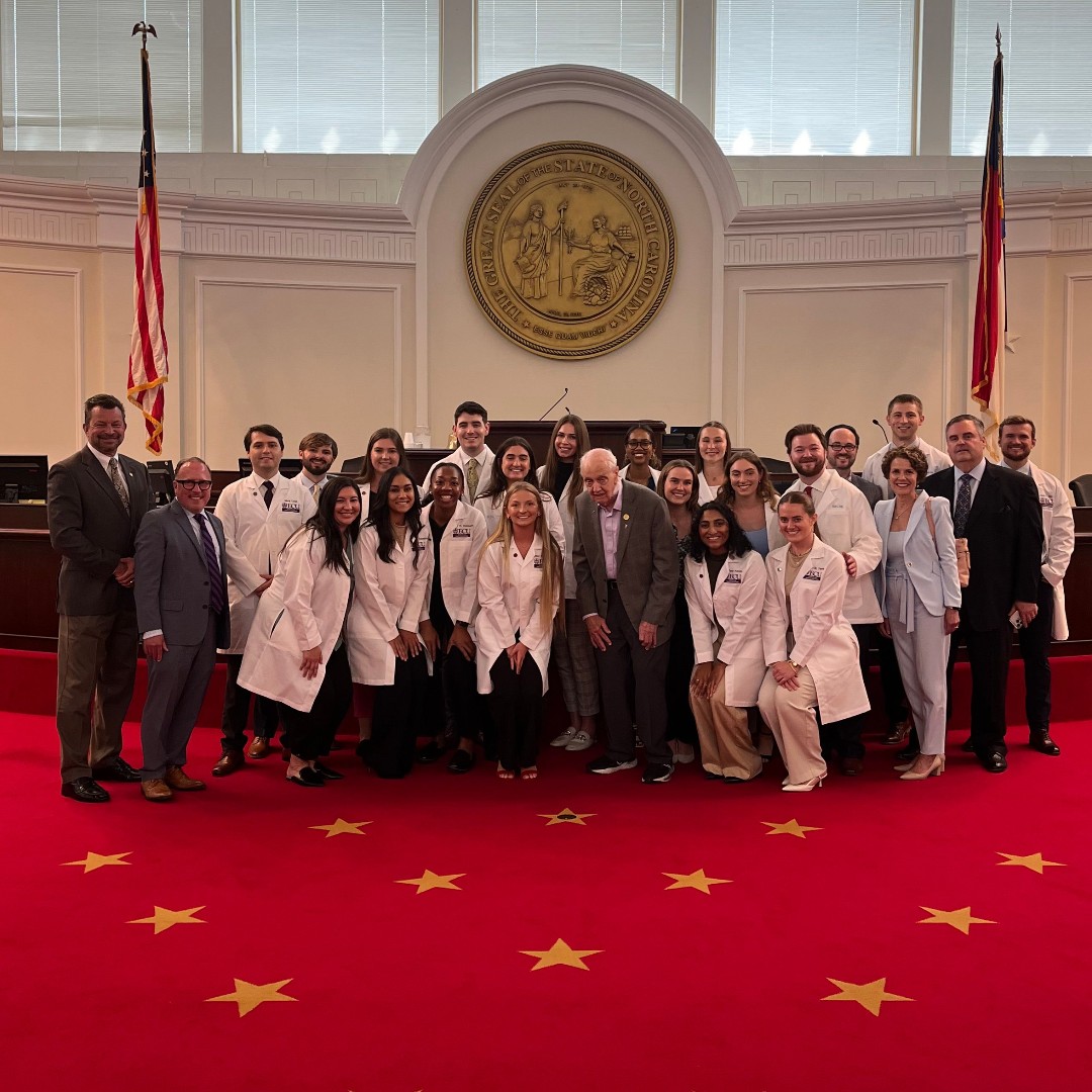 UNCDentistry's tweet photo. UNC #DDS learners aren’t only excellent clinical providers—they’re future leaders in #systemschange! Organized by the @ncdentalsociety #DDS candidates visited the #NCGeneralAssembly where they met legislators to discuss a series of reforms impacting oral health care in #NC. https://t.co/ekIF8Vi4Mz