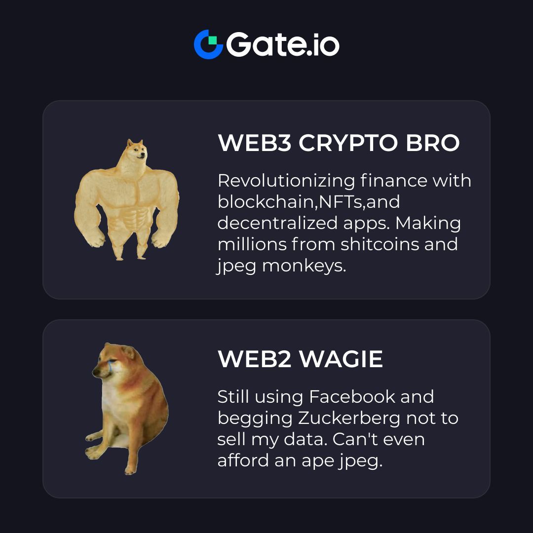 Web 3 vs Web 2: Which one are you? 🌐🚀 🛠️ Have you jumped into the Web3  revolution? 🧩 Or are you still navigating the Web2 maze? 📢 Tell us where  you stand! #Web3 #Blockchain #Innovation #Gateio