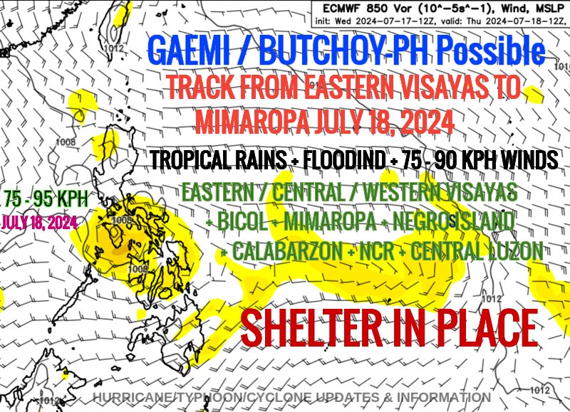 GlobalCyclones's tweet photo. *#WestPacific: #TROPICS
- #PHILIPPINES #LUZON #VISAYAS #MINDANAO #Manila #Samar #EasternVisayas #Bicol #CentralVisayas #Mimaropa #NegrosIsland #WesternVisayas #NCR #CentralLuzon
- #Gaemi #ButchoyPH #Butchoy
- #91W #Invest91W
-BLOG/MAPS/SATELLITE:
https://t.co/xgMLH4kdg6 https://t.co/JAsTdG4wRS
