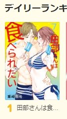 17日発売の電子版(冊子版16日)「田部さんは食べられたい」第7巻、シーモアさんAmebaさんRentaさんでデイリーランキング1位でした!😂😂
嬉しい嬉しい🥰有難うございます!🙏🙏🙏
#田部さんは食べられたい
#Pommecomics