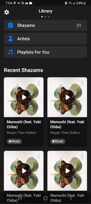 Shazam every time I hear this song. #Mamushi  @theestallion  🔥🔥🔥🔥 #MeganTheeStallion https://t.co/wE<a href="/tag/mamushi"class="tags">#Mamushi</a><a href="/tag/megantheestallion"class="tags"><span>#megantheestallion</span></a>
