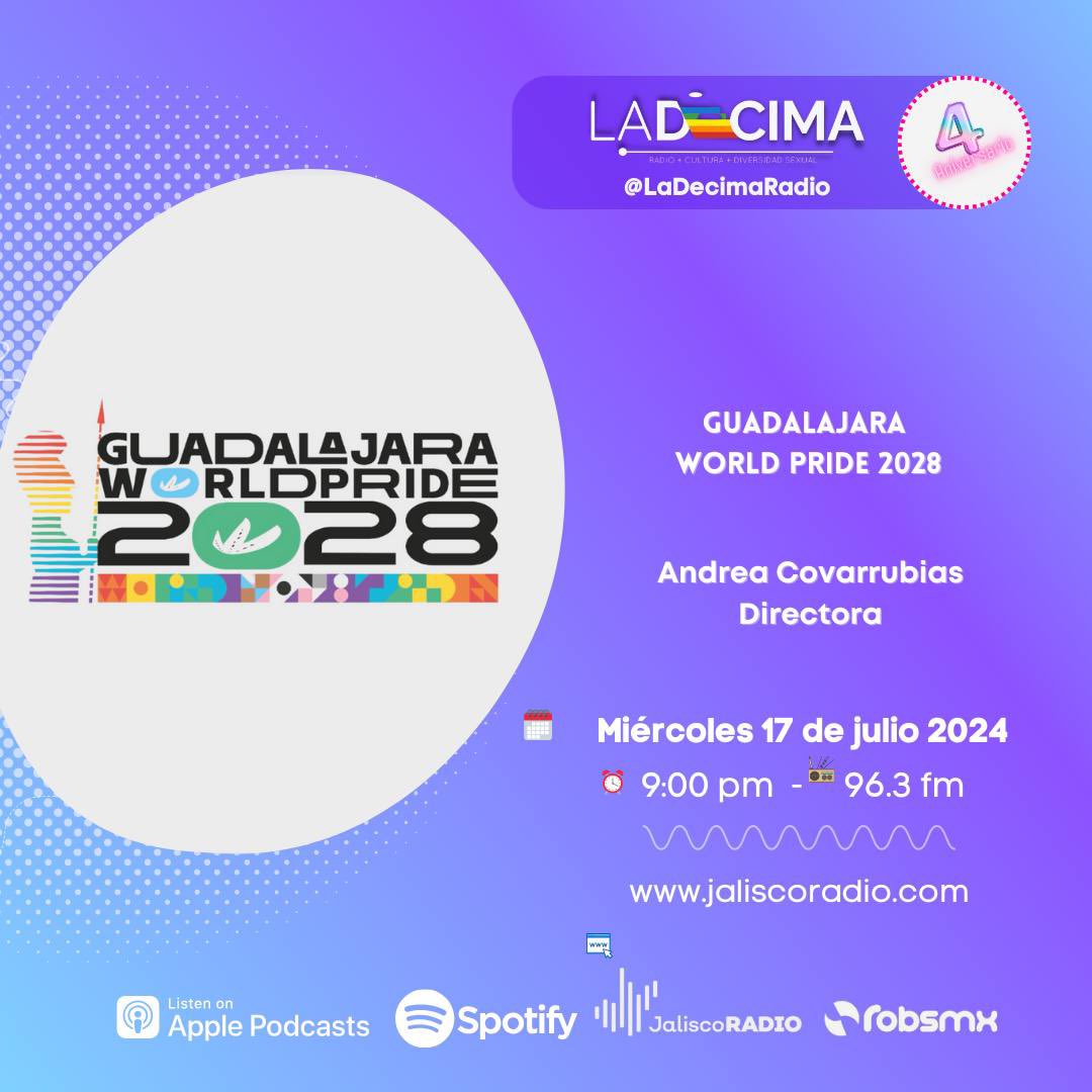 El día de hoy nos acompañará @andi_cova de <a href="/gdlprideoficial/">Guadalajara Pride</a>  para platicarnos de que Guadalajara esta compitiendo oficialmente por el World Pride 2028. ¿De qué trata? ella nos contará =)

<a href="/JaliscoRadio/">Jalisco Radio</a> <a href="/robsmx/">Rob Hernandez</a>