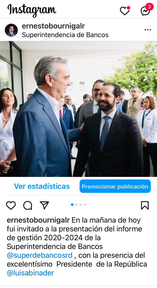 SIMVRDO's tweet photo. Hoy nuestro SIMV @EBournigalRead asistió a la presentación del informe de gestión 2020-2024 de @SuperdeBancosRD , con la presencia del excelentísimo @luisabinader

Desde la SIMV deseamos felicitarles por los logros alcanzados durante  estos cuatro años, les auguramos más éxitos! https://t.co/f0gJihUSOS