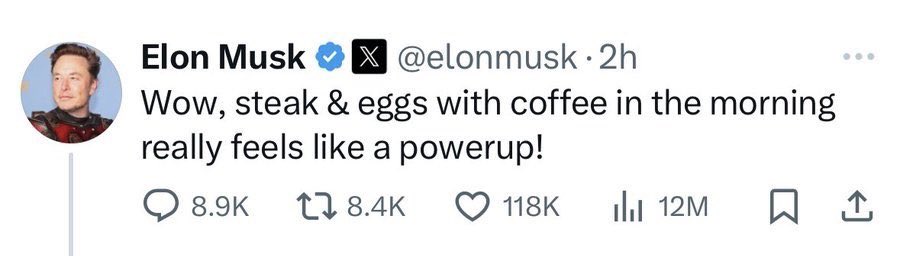 MrLukeJohnston's tweet image. Elon Musk has just discovered Breakfast.
