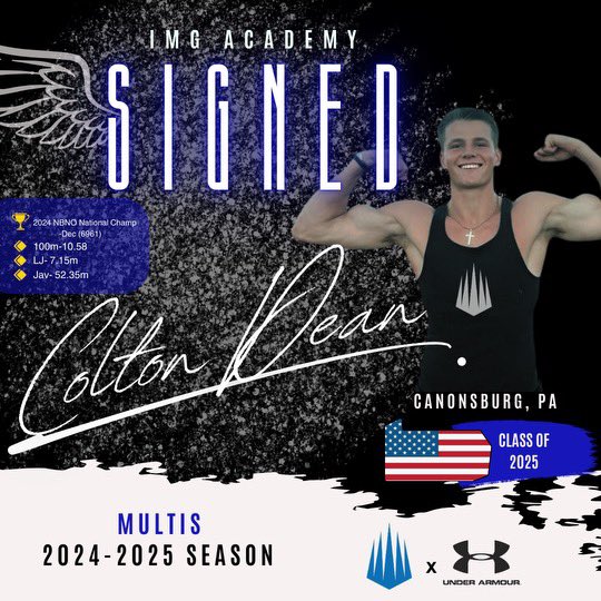 I am excited and honored to announce that I will be continuing my high school career at IMG Academy in Bradenton Florida. Thank you <a href="/IMGATFXC/">IMG Academy Track & Field</a> for giving me such an amazing opportunity. I look forward to competing for such an amazing program. All glory to god ✝️
