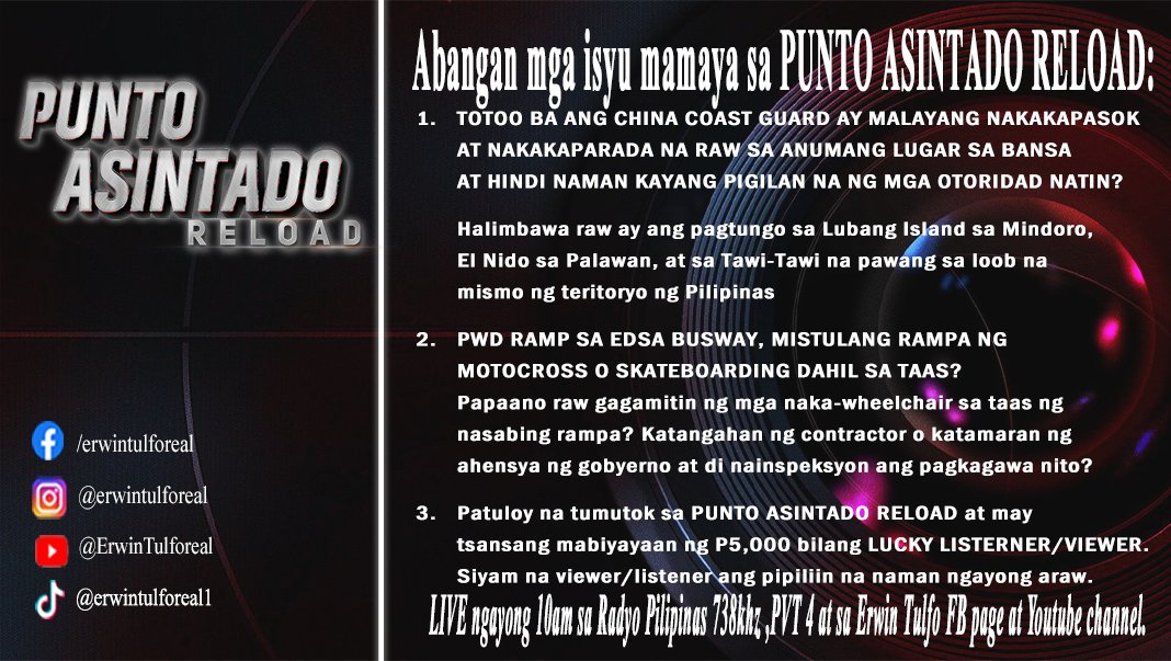 Erwin Tulfo (@erwintulforeal) on Twitter photo 