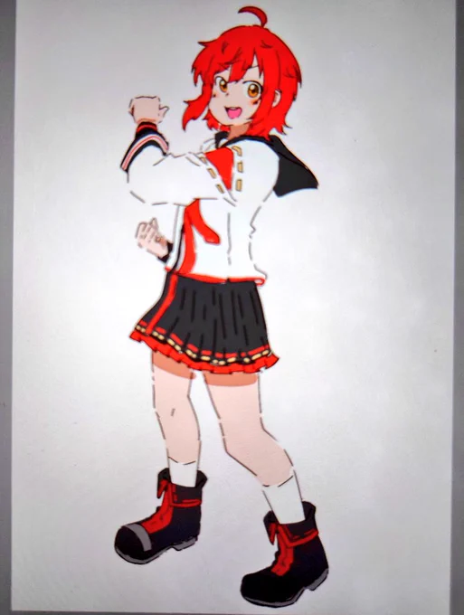 試し描きの戦艦少女R陽炎。 