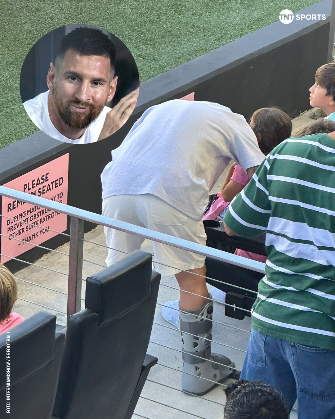 TNT Sports Argentina on X: "LIONEL MESSI está presente en el partido del Inter Miami y se lo pudo ver con UNA BOTA en su pie derecho https://t.co/hU7GtHTyL3" / X