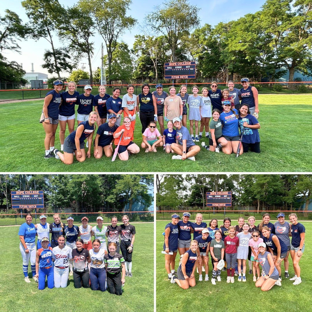 HopeCollegeSB's tweet photo. HUGE thank you to all the athletes who came to our Skills and Youth camps on Monday!🥎

Great day spent developing softball skills and having fun! 👏🏽 https://t.co/76dYJ5EcZ2