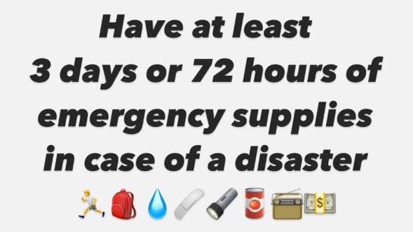SF_emergency's tweet photo. Preparedness As Told by Emojis: Build a Kit
Gather at least 3 days or 72 hours of emergency supplies in case of a disaster
https://t.co/OCdECl4wfp
#SF72 #WorldEmojiDay https://t.co/fPsCIwoIFj